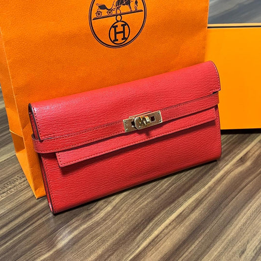 HERMES エルメス 財布 ケリーウォレット ゴールド金具 X刻印