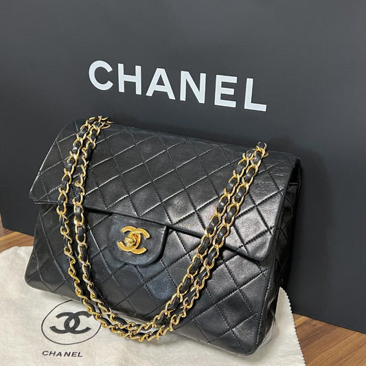 CHANEL シャネル ダブルフラップ ダブルチェーン マトラッセ 25 ラムスキン ショルダーバッグ