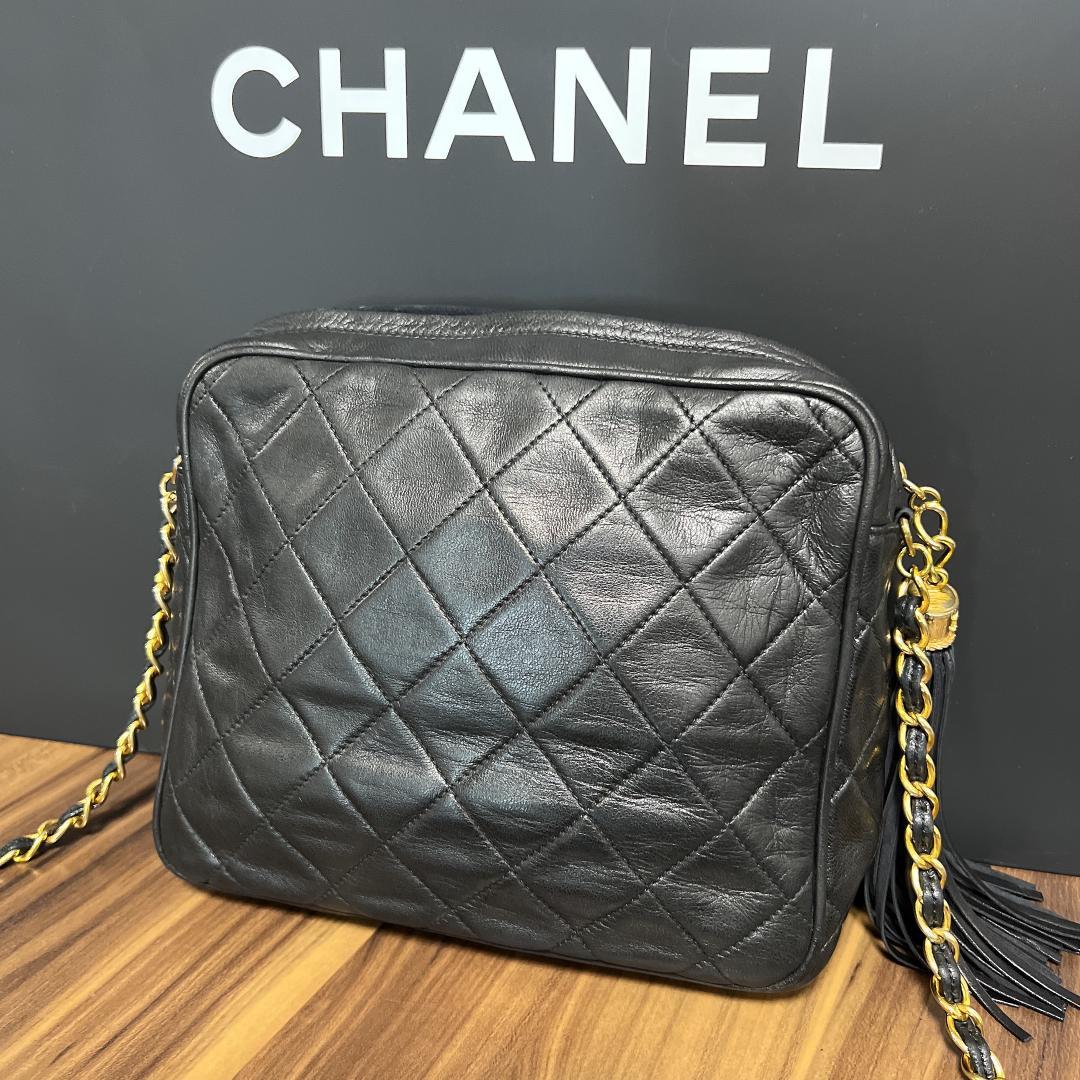 CHANEL シャネル ヴィンテージ マトラッセ フリンジ チェーン ショルダー バッグ