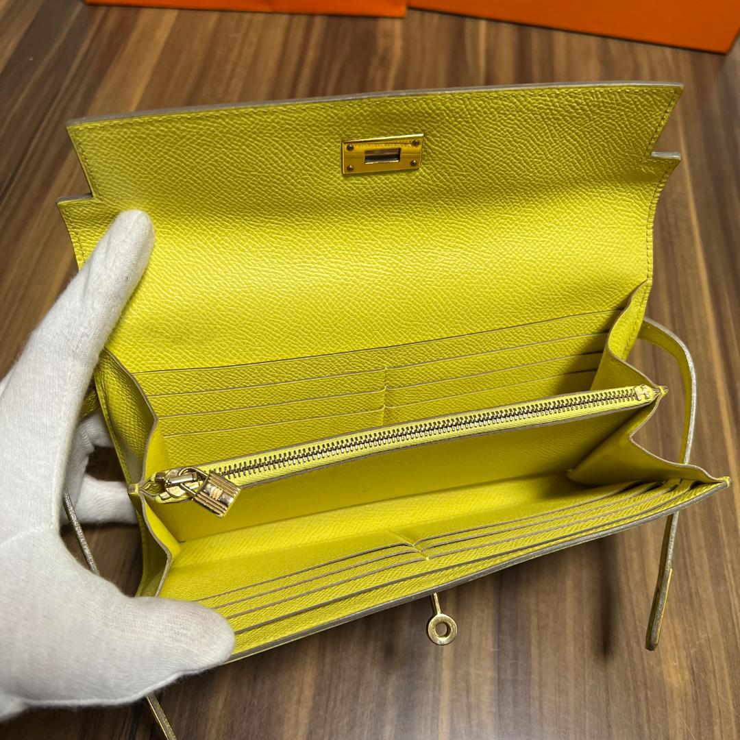 HERMES エルメス 財布 ケリーウォレット ゴールド金具