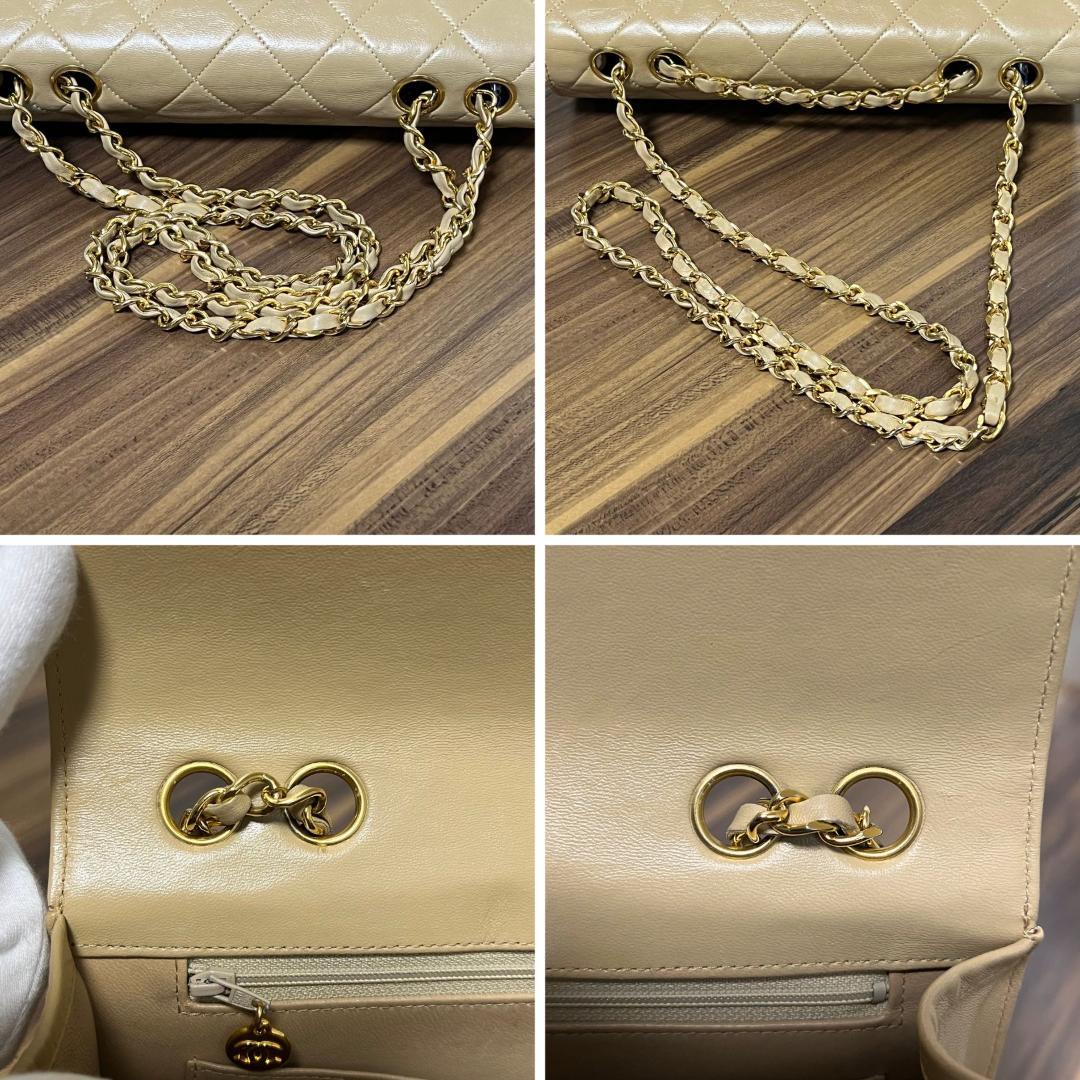 CHANEL シャネル 2.55金具 ダブルチェーン マトラッセ  ラムスキン ショルダーバッグ