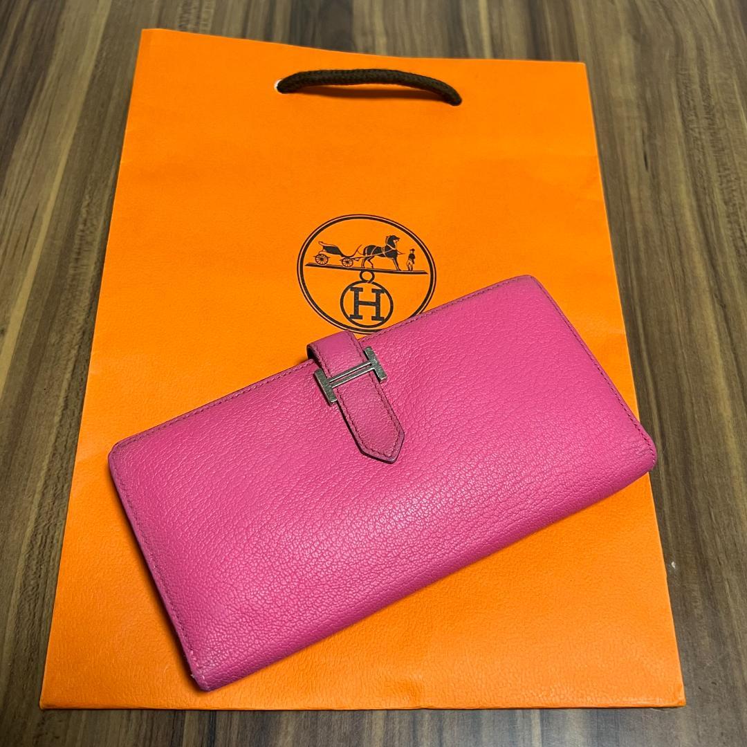 HERMES エルメス 財布 ベアン スフレ シルバー金具