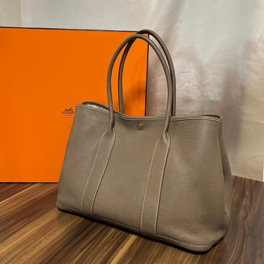 HERMES エルメス ガーデンパーティ PM ネゴンダ エトゥープ