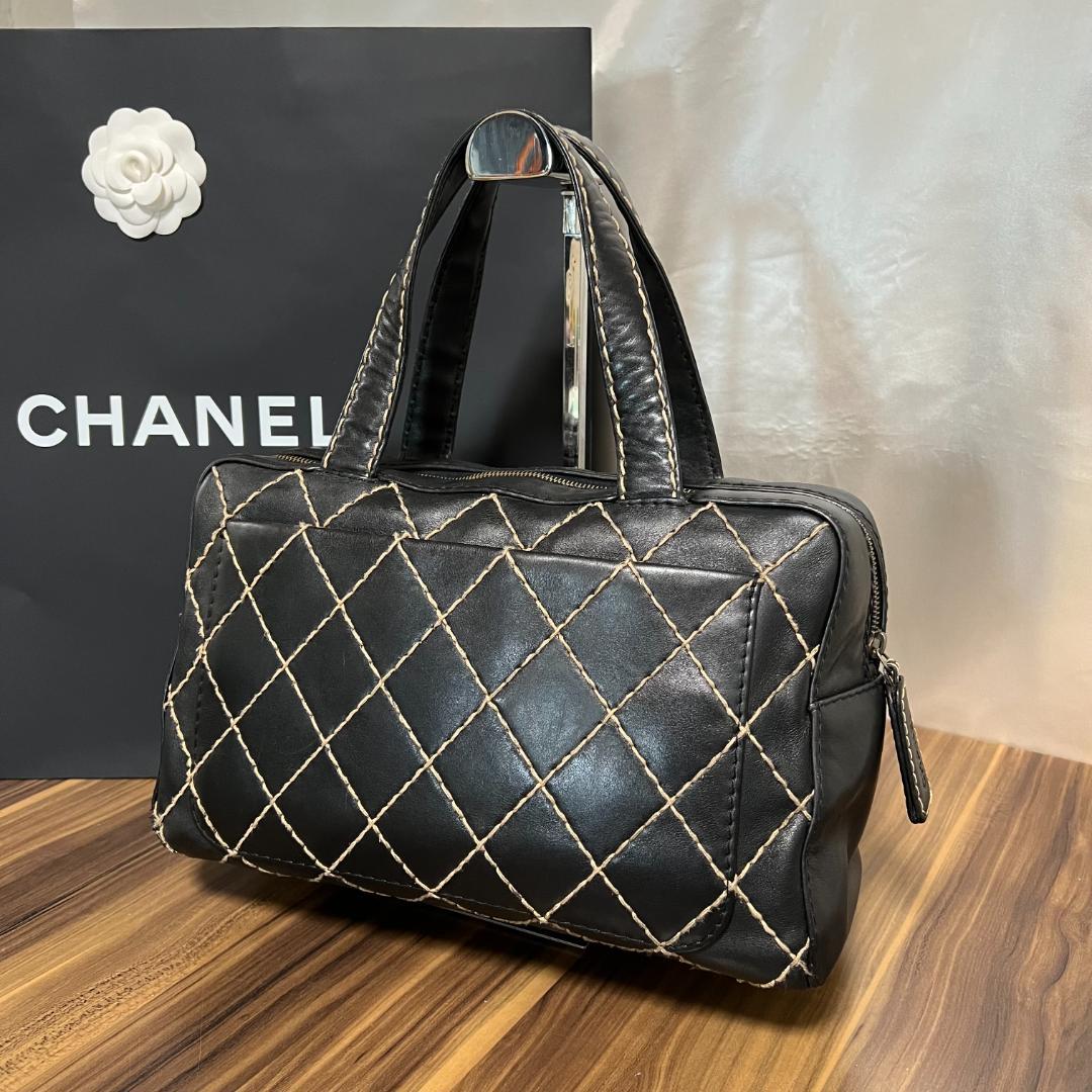 CHANEL シャネル バッグ ワイルドステッチ ボストンバッグ シールあり 6番台